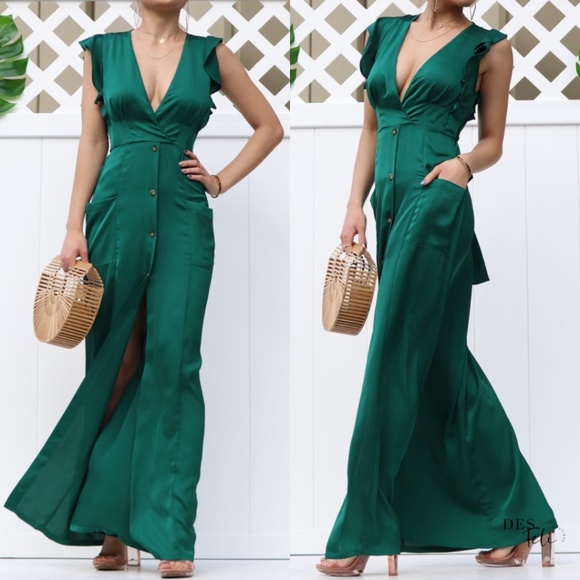 Des Feli Dresses & Skirts - Hunter Green Maxi Dress